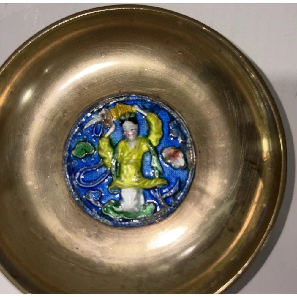 Vintage Chinese Marked Solid Brass 3.5
